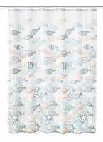 Kleine Wolke Duschvorhang Textil SARDINAS in Multicolor mit 180x200 cm