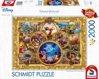 Schmidt Spiele 57371 Disney, Mickey & Minnie, Dream Collage II, Thomas Kinkade Puzzle 1.000 Teile - 