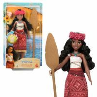 Mattel Disney Vaiana 2 singende Vaiana-Abenteuerpuppe mit charakteristischem Outfit und Accessoires, singt „We‘re Back“ in vier Sprachen, JBT61