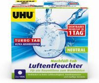  UHU Luftentfeuchter Ambiance Nachfülltabs, Bekämpft Feuchtigkeit und Schimmel in Wohnräumen von bis zu 10 m³, 2 x 100 g, neutral 