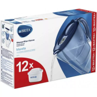 BRITA Marella Cool Blau + 12 Pro Kartuschen