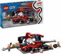 LEGO® City 60443 F1 Boxenstopp mit Boxencrew und Ferrari Flitzer