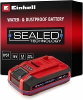 Original Einhell 18V 4,0 Ah SEALED Power X-Change PLUS (18 V Akku, wasser- & staubgeschützt, Schutzklasse IP57, universell verwendbar für alle PXC-Geräte, ohne Ladegerät)