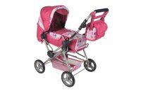 ToyToyToy Puppenwagen Kuschel Circle/hot pink mit Tragetasche WG/HW310