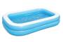 Lay-Z-Spa Bestway Blue Rectangular Familiy Pool -2.62m x 1.75m x 51cm - blue - Blue,White - Vinyl - 6 yr(s) - Pattern - 778 L - 2620 mm