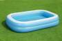 Lay-Z-Spa Bestway Blue Rectangular Familiy Pool -2.62m x 1.75m x 51cm - blue - Blue,White - Vinyl - 6 yr(s) - Pattern - 778 L - 2620 mm