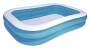 Lay-Z-Spa Bestway Blue Rectangular Familiy Pool -2.62m x 1.75m x 51cm - blue - Blue,White - Vinyl - 6 yr(s) - Pattern - 778 L - 2620 mm