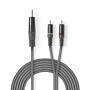 Nedis Stereo-Audiokabel| 3.5 mm Stecker| 2x RCA| Vernickelt| 1.50 m| rund| - Audio/Multimedia