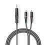 Nedis Stereo-Audiokabel| 3.5 mm Stecker| 2x RCA| Vernickelt| 3.00 m| rund| - Audio/Multimedia