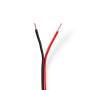 Nedis Lautsprecherkabel| 2x 0.75 mm²| Kupfer| 100.0 m| rund| PVC| Red Schwarz| - Extension Cable - 100 m