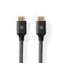 Nedis High Speed ​​HDMI ™ Kabel mit Ethernet / HDMI™ Stecker / HDMI™ Stecker / 4K@60Hz / ARC / 18 Gbps / 2.00 m / Rund / Baumwolle / Grau / Gun Metal Grau / Verpackung mit Sichtfenster