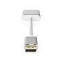 Nedis Displayport-Kabel / DisplayPort Stecker / DVI-D 24+1-Pin Buchse / 1080p / Vergoldet / 0.20 m / Rund / Geflochten / Silber / Verpackung mit Sichtfenster
