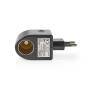 Nedis Steckdosen Adapter / Euro / Typ C (CEE 7/16) / 100 - 240 V AC 50/60 Hz / 12 V DC / 6 W / Netzstromversorgung / 0.3 A / Schwarz / Kunststoff