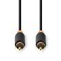 Nedis Digital-Audio-Kabel| RCA|| Vergoldet| 2.00 m| rund| PVC| Anthrazit| - Cable - Audio/Multimedia