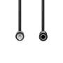 Nedis Stereo-Audiokabel / 3.5 mm Stecker / 6.35 mm Buchse / Vernickelt / 0.20 m / Rund / Schwarz / Umschlag