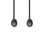 Nedis Digital-Audio-Kabel| RCA|| Vernickelt| 1.00 m| rund| PVC| Schwarz| - Cable - Audio/Multimedia