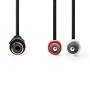 Nedis Stereo-Audiokabel| 2x RCA Stecker| Cinch Buchse| Vernickelt| 0.20 m| rund| - Audio/Multimedia