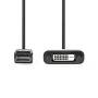 Nedis Displayport-Adapter / DisplayPort Stecker / DVI-D 24+1-Pin Buchse / 1080p@60Hz / Vernickelt / Gerade / 0.20 m / Rund / PVC / ABS / Schwarz / Box