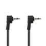 Nedis Audio-Video-Kabel / 3.5 mm Stecker / 3.5 mm Stecker / Vernickelt / 2.00 m / Rund / PVC / Schwarz