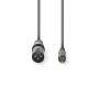 Nedis Unausgeglichen Audiokabel| XLR 3-Pin Stecker| RCA| Vernickelt| 1.50 m| rund|