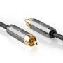 Nedis Subwoofer Kabel / RCA / RCA / Vergoldet / 3.00 m / Rund / 4.5 mm / Anthrazit / Gun Metal Grau / Aussenverpackung