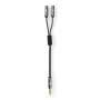 Nedis Stereo-Audiokabel / 3.5 mm Stecker / 2x 3.5 mm Buchse / Vergoldet / 0.20 m / Rund / Grau / Gun Metal Grau / Verpackung mit Sichtfenster