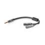 Nedis Stereo-Audiokabel / 3.5 mm Stecker / 2x 3.5 mm Buchse / Vergoldet / 0.20 m / Rund / Grau / Gun Metal Grau / Verpackung mit Sichtfenster