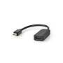 Nedis Mini Displayport-Kabel / DisplayPort 1.4 / Mini DisplayPort Stecker / HDMI™ Ausgang / 48 Gbps / Vernickelt / 0.20 m / Rund / PVC / Schwarz / Plastikbeutel