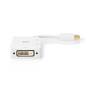 Nedis Displayport-Adapter / Mini DisplayPort Stecker / DVI-D 24+1-Pin Buchse / HDMI™ Ausgang / VGA Buchse / 4K@60Hz / Vergoldet / Schaltbar / 0.20 m / Rund / ABS / ABS / Weiss / Plastikbeutel