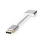Nedis Displayport-Kabel / DisplayPort Stecker / DVI-D 24+1-Pin Buchse / 1080p / Vergoldet / 0.20 m / Rund / Geflochten / Silber / Verpackung mit Sichtfenster