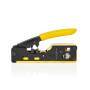 Nedis Crimp pliers / CAT5 / CAT5e / CAT6 / CAT6a / CAT7 / RJ12 / RJ45 / Abziehen / Schneiden / Zange / Gummi / Stahl / Gelb / Schwarz