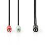 Nedis Stereo-Audiokabel| 3.5 mm Buchse| 2x 3.5 Stecker| Vergoldet| 0.12 m| Rund|