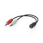 Nedis Stereo-Audiokabel| 3.5 mm Buchse| 2x 3.5 Stecker| Vergoldet| 0.12 m| Rund|