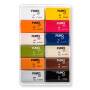 STAEDTLER FIMO 8023 C - Modeling clay - Black - Blue - Chocolate - Cognac colour - Grey - Olive - Orange - Pink - Red - White - Yellow - 12 pc(s) - 12 colours - 110 °C - 30 min