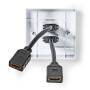 Nedis HDMI™-Wanddose / 2x HDMI™ Female / 4K@60Hz / HDMI™ Ausgang / Schwarz / 18 Gbps / Vergoldet / Umschlag