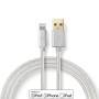 Nedis Lightning Kabel / USB 2.0 / Apple Lightning 8-Pin / USB-A Stecker / 480 Mbps / Vergoldet / 1.00 m / Rund / Geflochten / Nylon / Aluminium / Verpackung mit Sichtfenster