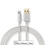 Nedis Lightning Kabel / USB 2.0 / Apple Lightning 8-Pin / USB-A Stecker / 480 Mbps / Vergoldet / 2.00 m / Rund / Geflochten / Nylon / Aluminium / Verpackung mit Sichtfenster