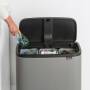 Brabantia Mülleimer Bo Touch Bin Mineral Concrete Grey, 3 x 11 L Papierkörbe & Mülleimer