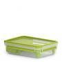 EMSA CLIP & GO - Lunch container - Adult - Green - Transparent - Polypropylene (PP) - Thermoplastic elastomer (TPE) - Monotone - Rectangular