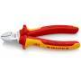 KNIPEX 70 06 160 - Diagonal-cutting pliers - Chromium-vanadium steel - Plastic - Red/Orange - 16 cm - 216 g