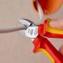 KNIPEX 70 06 160 - Diagonal-cutting pliers - Chromium-vanadium steel - Plastic - Red/Orange - 16 cm - 216 g