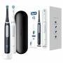 Oral-B iO 4 iO4 Doppelpack Elektrische Zahnbürste/Electric Toothbrush, Magnet-Technologie, 2 Aufsteckbürsten, 4 Putzmodi für Zahnpflege, Reiseetui, Designed by Braun, matt black/quite white