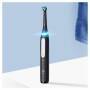 Oral-B iO 4 iO4 Doppelpack Elektrische Zahnbürste/Electric Toothbrush, Magnet-Technologie, 2 Aufsteckbürsten, 4 Putzmodi für Zahnpflege, Reiseetui, Designed by Braun, matt black/quite white