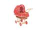 ToyToyToy Roter Puppenwagen aus Korb 