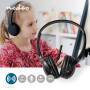 Nedis Drahtlose On-Ear-Kopfhörer / max. Batteriespielzeit: 8 Std / Eingebautes Mikro / Drücken Sie Strg / Stimmkontrolle / Lautstärke-Regler