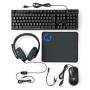 Nedis Gaming Combo Kit / 5-in-1 / Tastatur, Headset, Maus und Mauspad / Schwarz / QWERTZ / DE-Layout