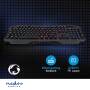 Nedis Wired Gaming Keyboard| USB Type-A| Folientasten| LED| AZERTY| FR-Layout| - Keyboard - AZERTY