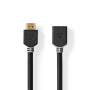 Nedis High Speed ​​HDMI ™ Kabel mit Ethernet / HDMI™ Stecker / HDMI™ Ausgang / 8K@60Hz / eARC / 48 Gbps / 1.00 m / Rund / PVC / Anthrazit / Box