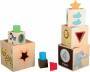 SpielMaus Holz Stapel- und Steckbox, 10 Teile