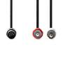 Nedis DIN-Audio-Kabel / DIN 5-Pin Stecker / 2x RCA Stecker / Vernickelt / 1.00 m / Rund / PVC / Schwarz / Label